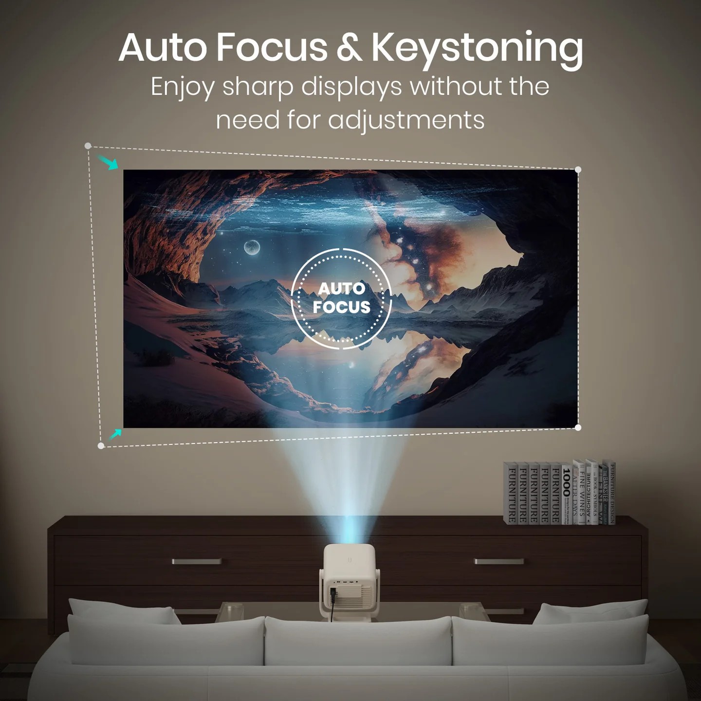 portronics beem 480 smart bluetooth projector with speaker 1440x - Image 3